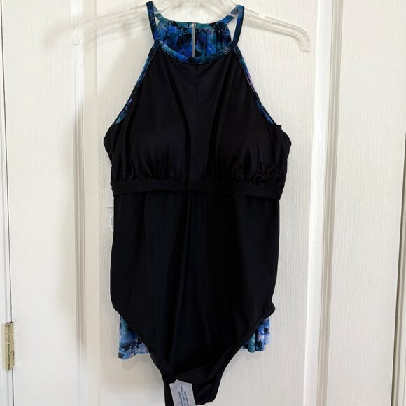 Magicsuit by Miraclesuit Aubrey Peaceout Swimsuit 1-PC Black Multi Size 12 NEW - Picture 7 of 9
